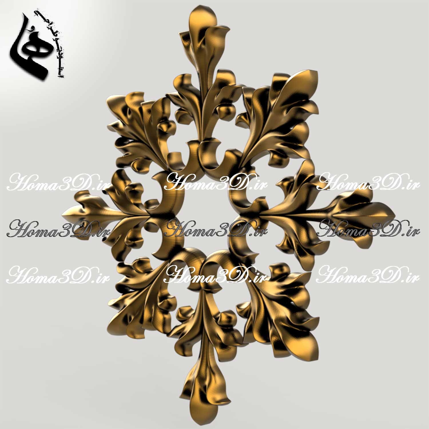 دانلود مدل سه‌بعدی پنل گچبری جهت نصب سقف و دیوار