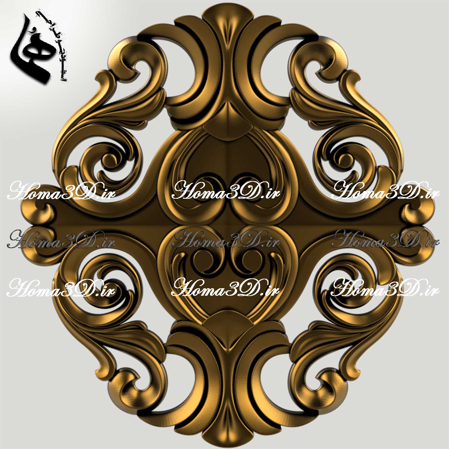 فایل طراحی پنل دیواری گچبری در سبک رومی و کلاسیک