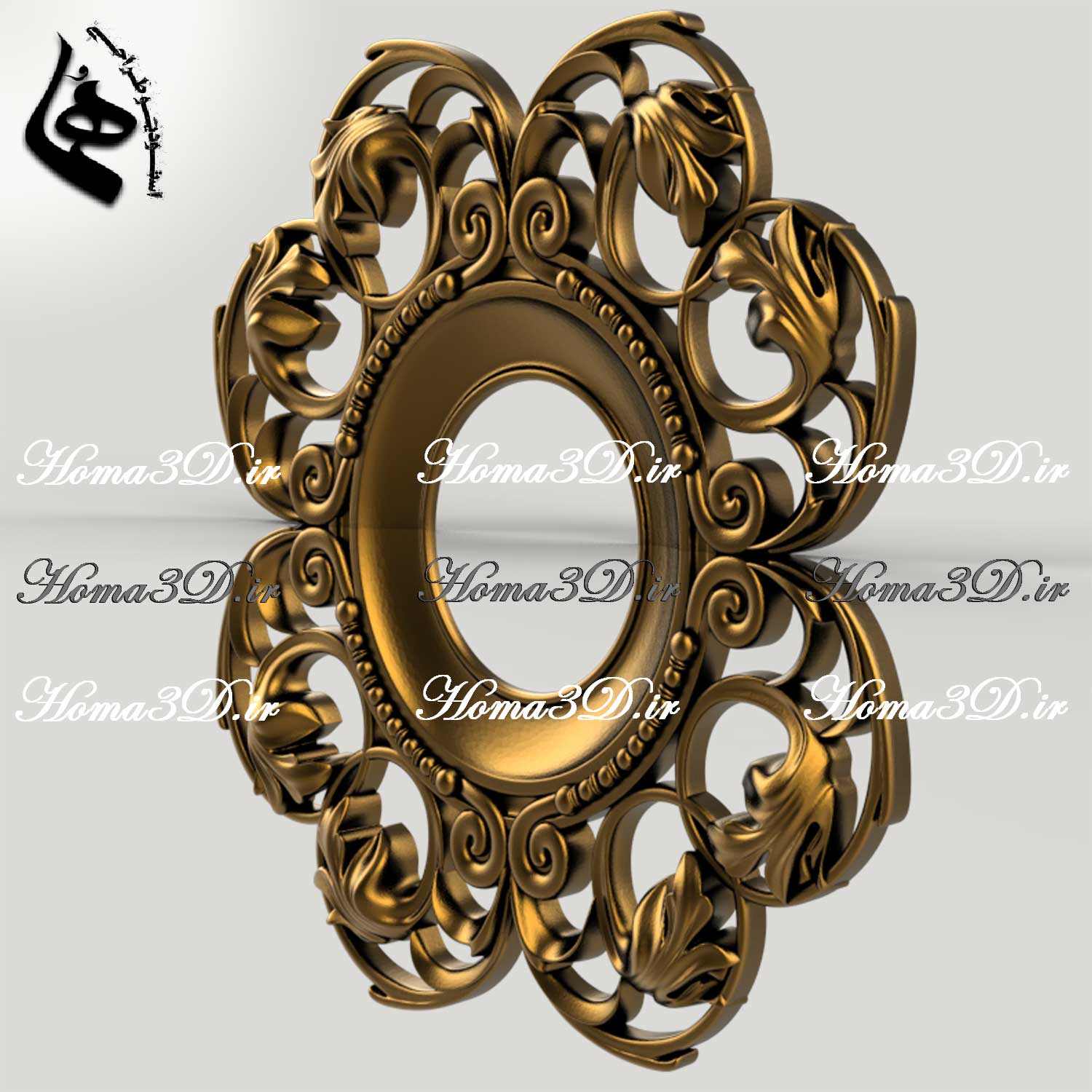 فایل STL پنل دکوراتیو مناسب خراطی و حکاکی