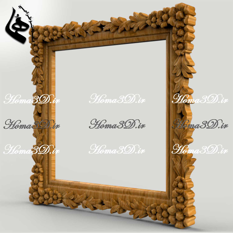 فریم طرحدار چوبی – مدل سهبعدی فریم (فایل دیجیتال STL)