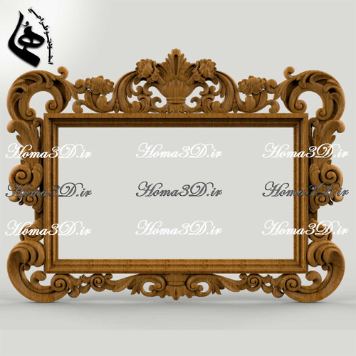 فریم گلداری مدل STL - فریم منبت برای تابلوفرش