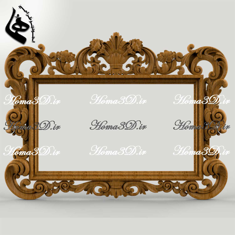 فریم گلداری مدل STL - فریم منبت برای تابلوفرش