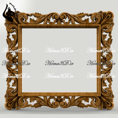 فریم گلداری مدل STL پنل منبت برای قاب عکس