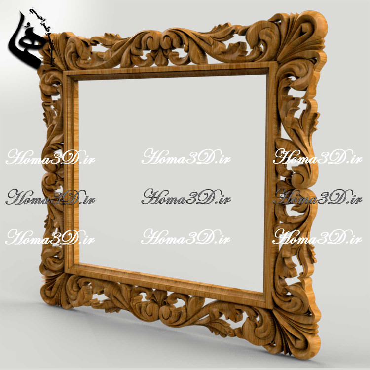 فریم گلداری مدل STL پنل منبت برای قاب عکس