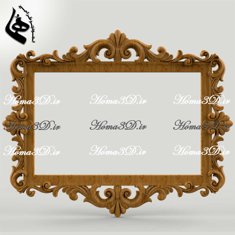 فایل سهبعدی قاب چوبی - طرح آماده فریم کلاسیک