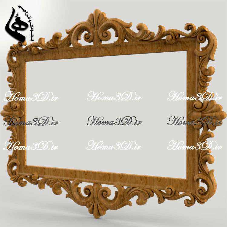 فایل سهبعدی قاب چوبی - طرح آماده فریم کلاسیک