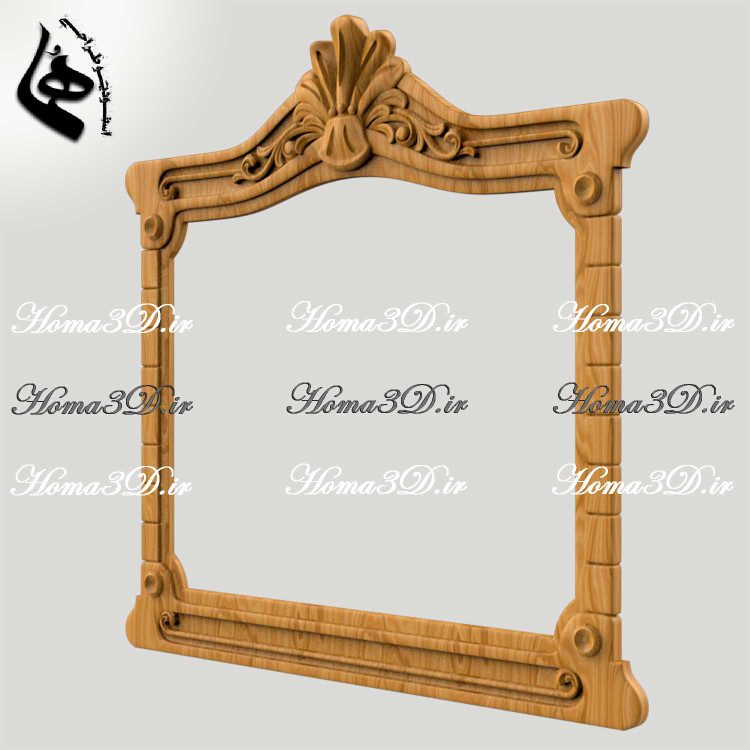 مدل منبت فریم قاب اینه چوبی - قاب طراحی شده با نرمافزار مهندسی
