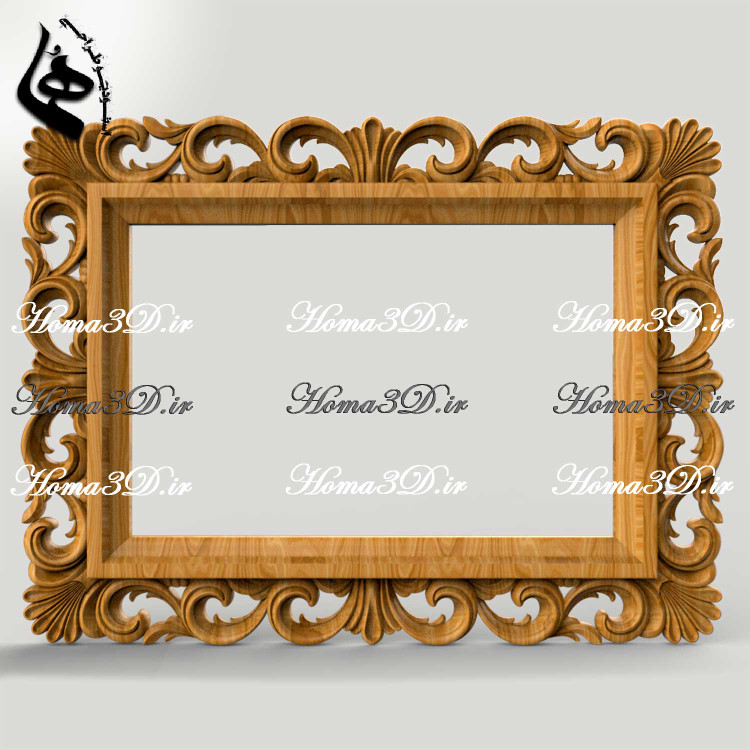 طرح سهبعدی فریم و پنل تزئینی قاب منبتی مناسب نجاری