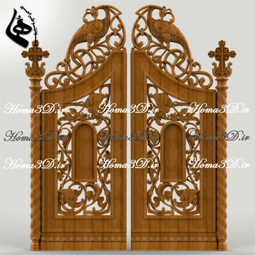 طراحی 3بعدی درب چوبی برای تولید با CNC