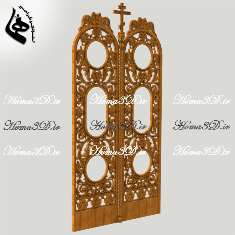 دربهای چوبی برای دکوراسیون – تولید درب منبتی با CNC (فایل دیجیتال STL)