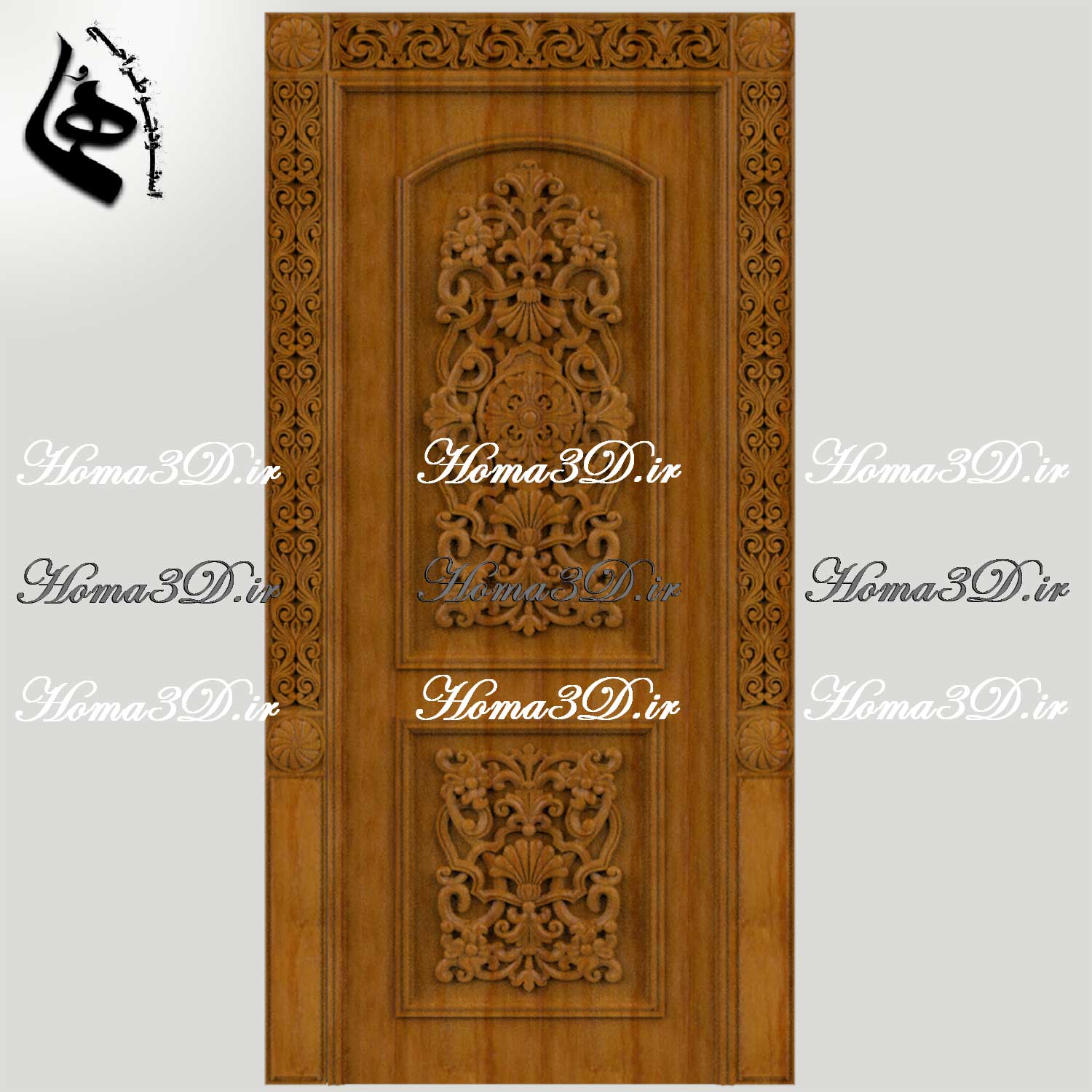 درب‌های چوبی نئوکلاسیک | فایل دیجیتال طراحی منبّت CNC
