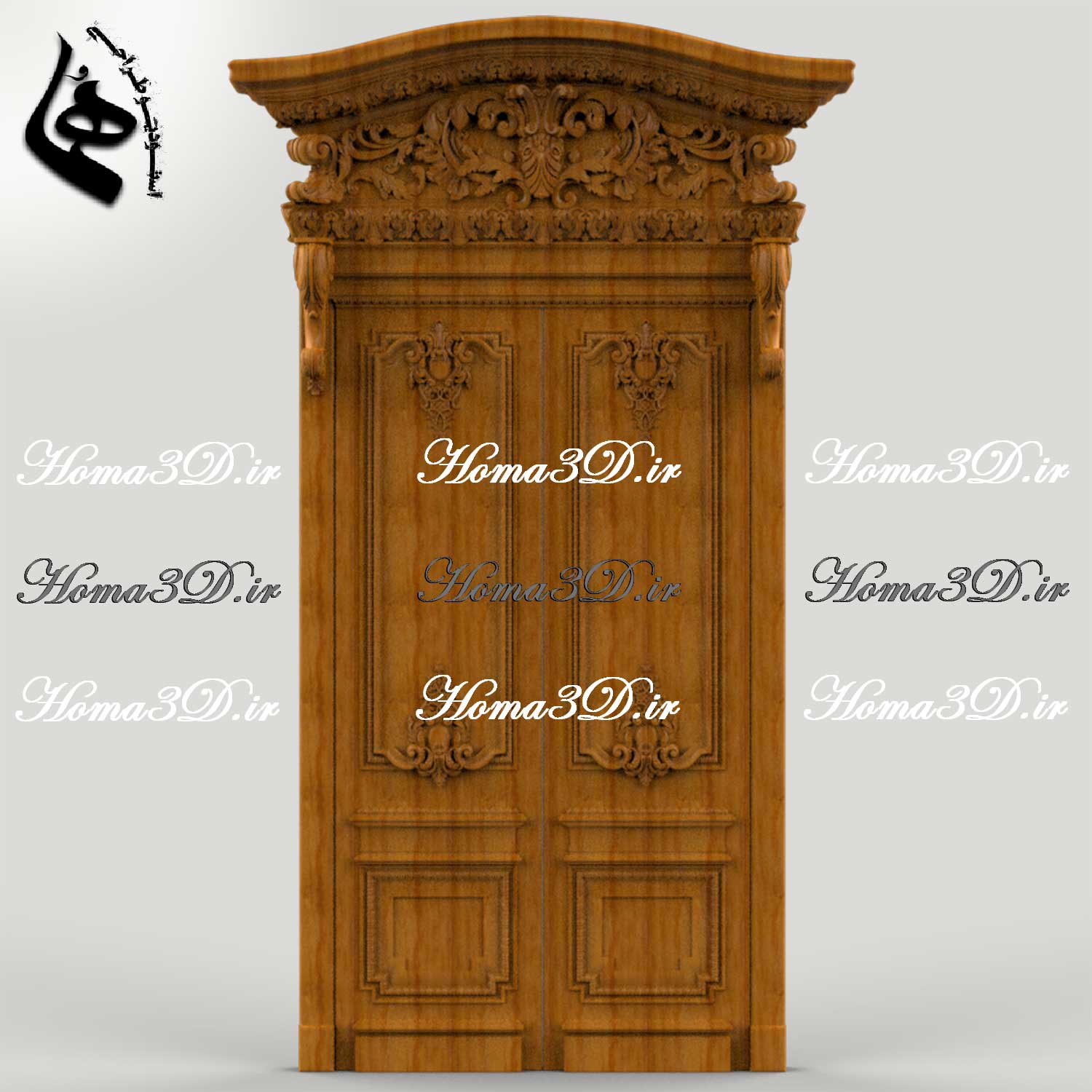 طراحی درب‌های داخلی چوبی، درب‌های منبتی برای پروژه‌های داخلی