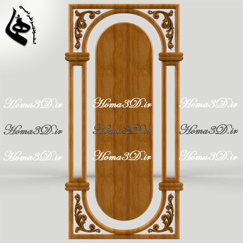 دربهای چوبی با جزئیات منبتکاری – فایلهای سهبعدی STL برای درب