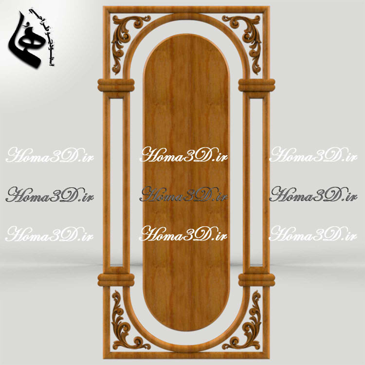 دربهای چوبی با جزئیات منبتکاری – فایلهای سهبعدی STL برای درب
