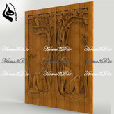 دربهای داخلی منبتدار با طراحی ظرافت مرد و زن در کنج قاب چوبی