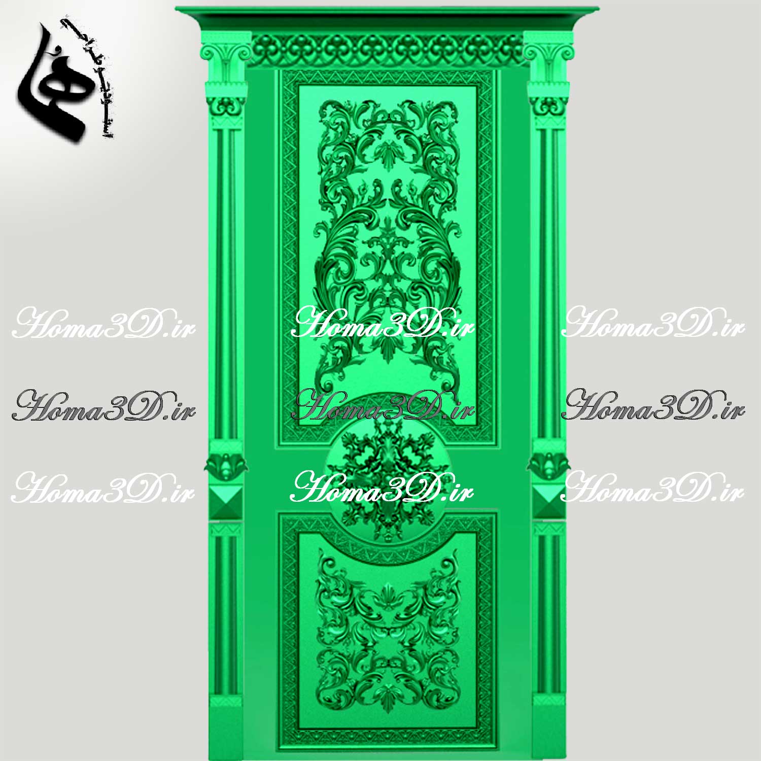 طراحی دکوراسیون با درب چوبی منبت‌کاری چوب درب اتاق