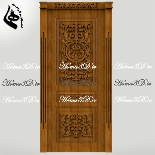 فایلهای CAD برای درب چوبی منبتی زیبا
