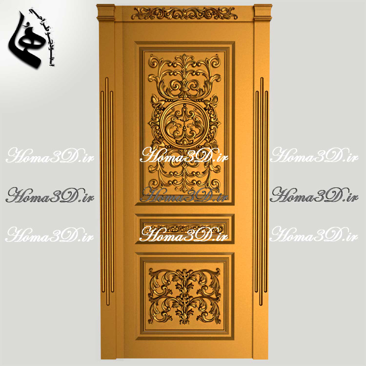 فایلهای CAD برای درب چوبی منبتی زیبا