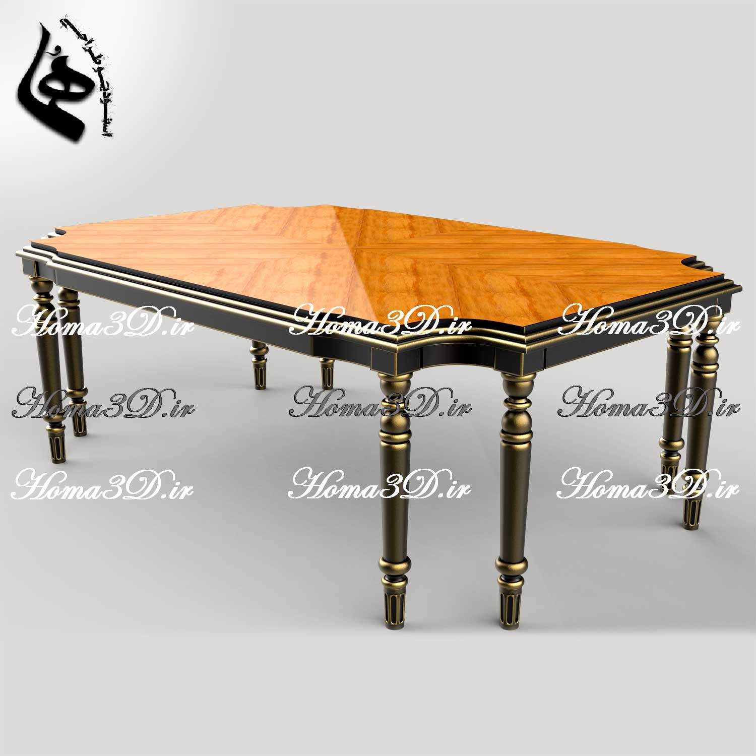 خرید فایل طراحی اس‌تی‌ال (STL) میز جلومبلی لوکس مدرن برای ماشین‌آلات سی‌ان‌سی چوب