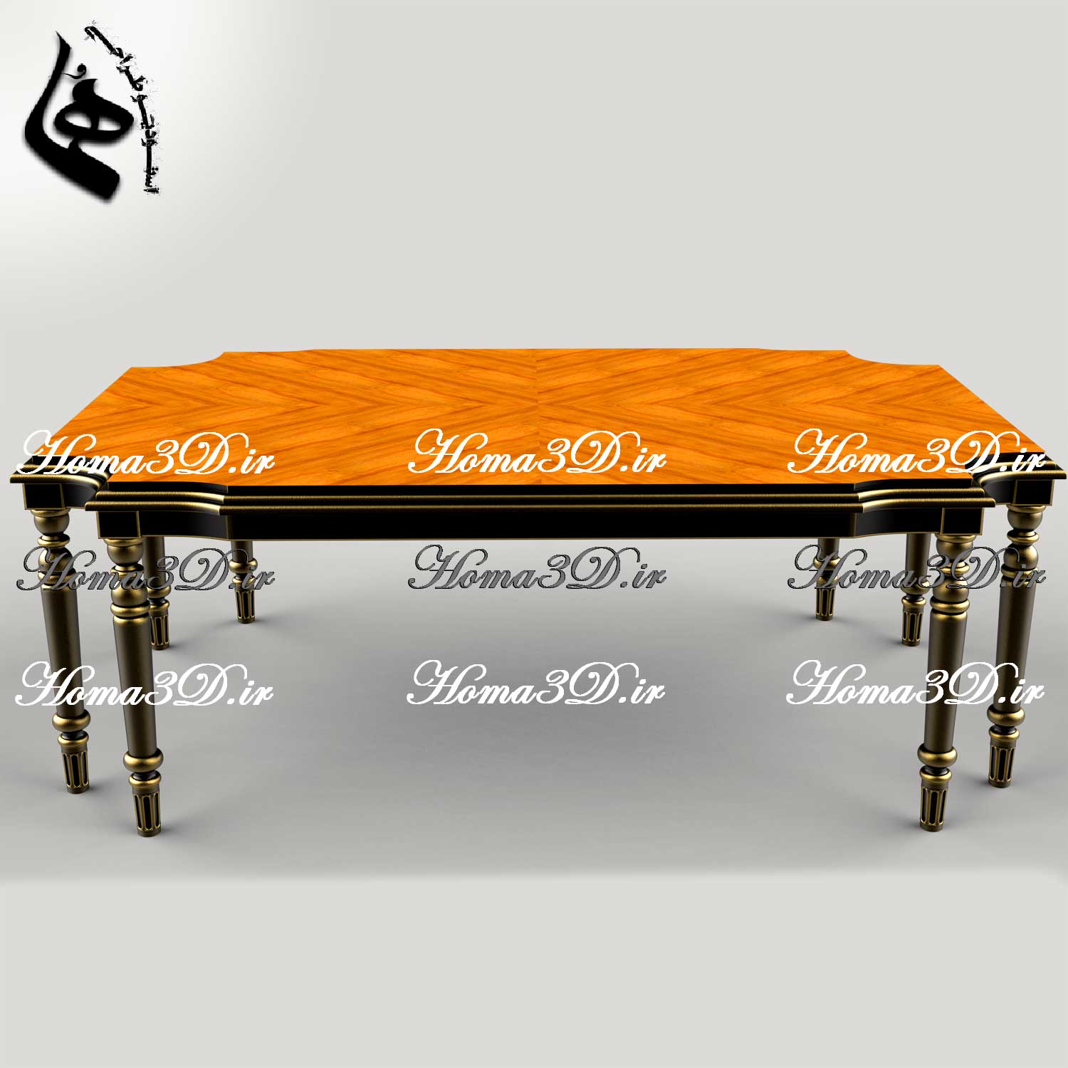 خرید فایل طراحی اس‌تی‌ال (STL) میز جلومبلی لوکس مدرن برای ماشین‌آلات سی‌ان‌سی چوب