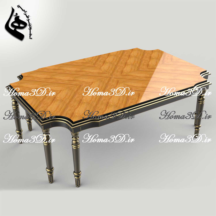 خرید فایل طراحی استیال (STL) میز جلومبلی لوکس مدرن برای ماشینآلات سیانسی چوب