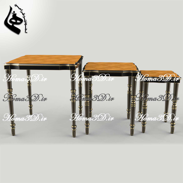 دانلود فایل طراحی منبتکاری کاناپههای چوبی مدرن برای تولید و سیانسی – این میز عسلی در ۳ سایز طراحی شده که داخل هم بروند و فضای کمی اشغال کنند