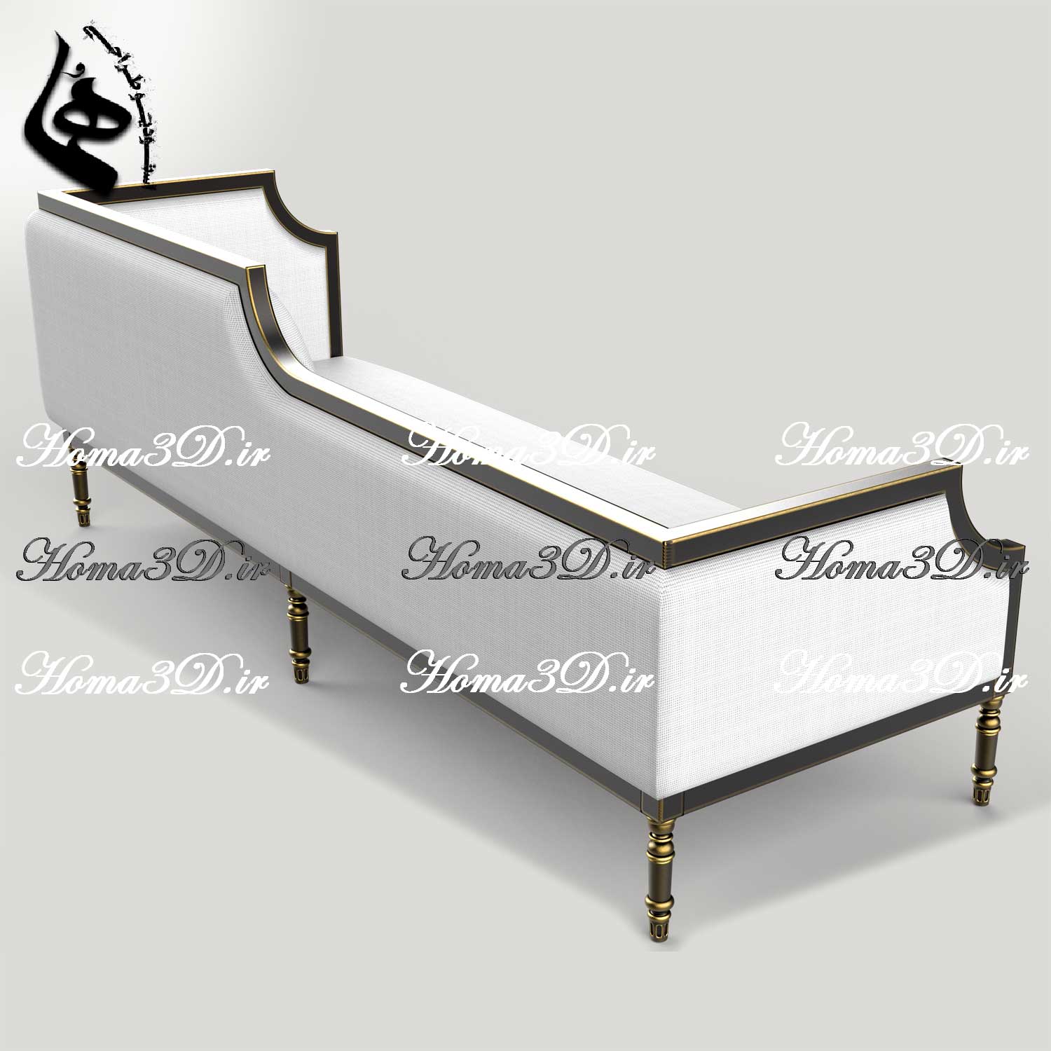 طراحی 3 بعدی کاناپه لوکس با فریم زیبا و قالب کشی خاص مدرن و پرفروش