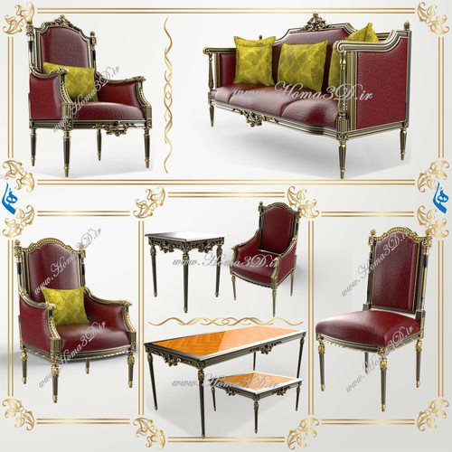 فولست سلطنتی مبلمان چوبی: ترکیبی از هنر نجاری، طراحی ۳بعدی و دکوراسیون لوکس فرانسوی | استودیو طراحی هما