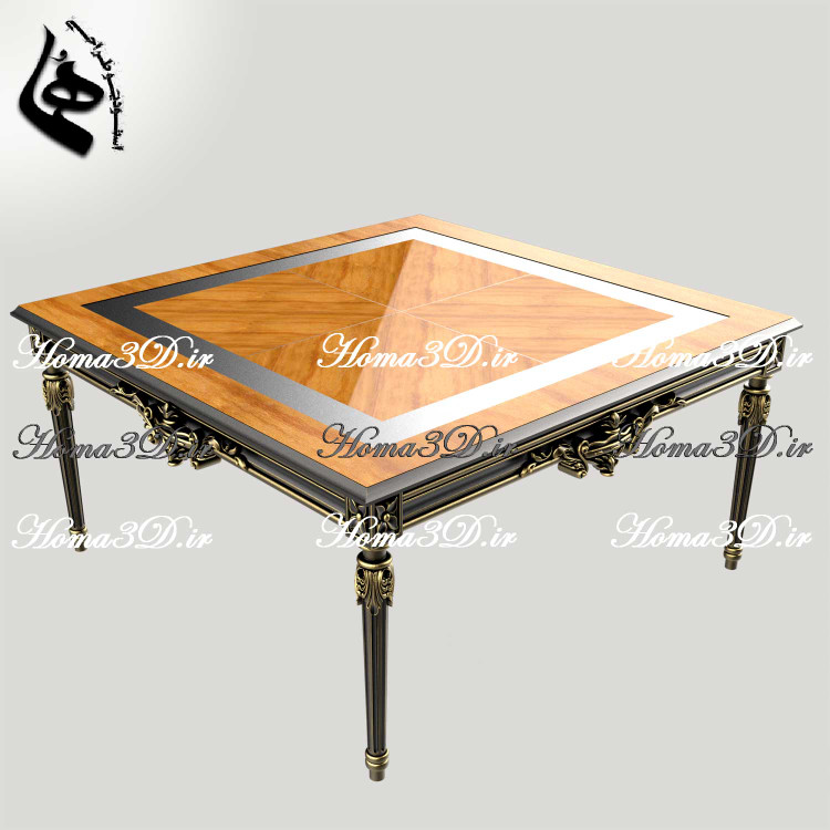 میز جلومبلی چوبی مهندسیشده با ابعاد واقعی