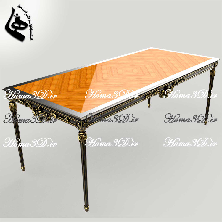 🔸 خرید و دانلود فایل طراحی 3بعدی منبت ناهارخوری و آبجکت میزناهارخوری جهت تولید، رندرینگ و CNC