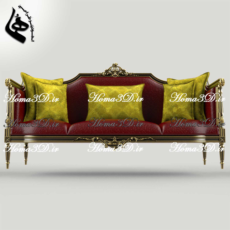 خرید و دانلود فایل طراحی 3بعدی منبت کاناپه با ظرافت جهت تولید، رندرینگ و CNC (طراحیشده در Maya)