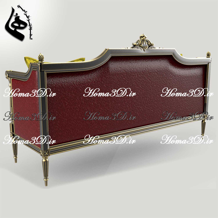 خرید و دانلود فایل طراحی 3بعدی منبت کاناپه با ظرافت جهت تولید، رندرینگ و CNC (طراحیشده در Maya)