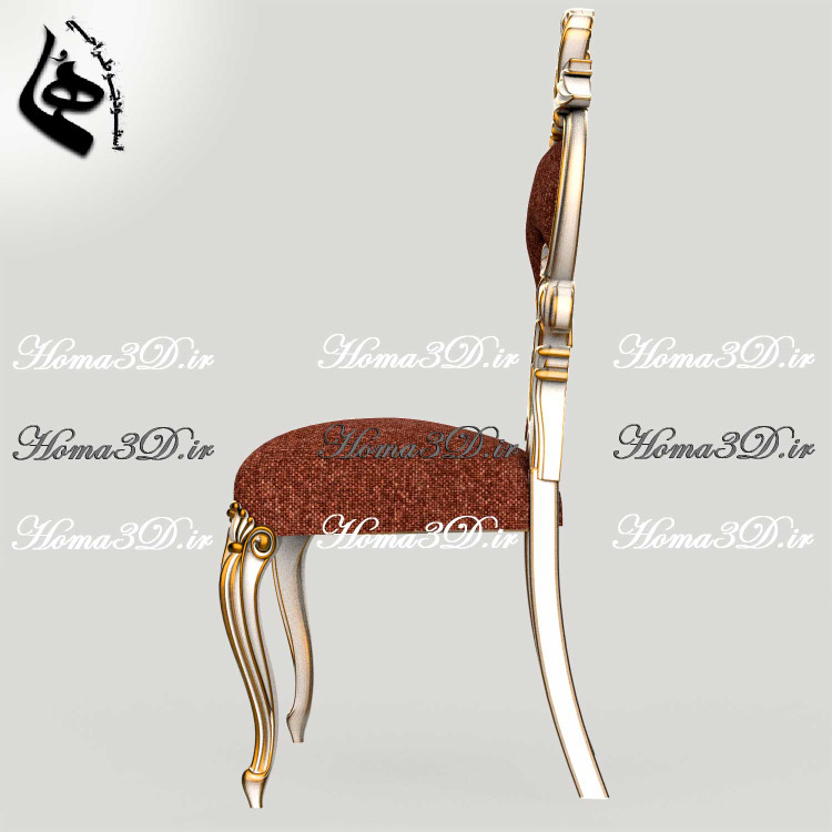 صندلی چوبی با طراحی خاص پشت صندلی، تماممنبت و لوکس