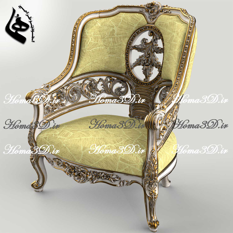 خرید و دانلود فایل طراحی 3بعدی منبت مبل لوکس ورساچ جهت تولید، رندرینگ و CNC