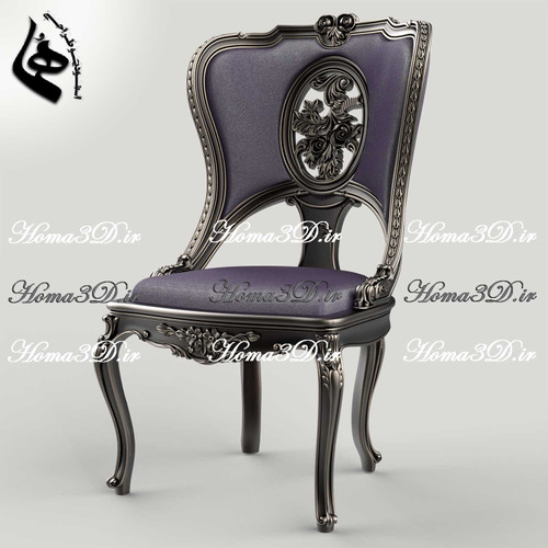 خرید و دانلود فایل طراحی 3بعدی منبت صندلی شاهنشین لوکس ورساچ جهت تولید، رندرینگ و CNC