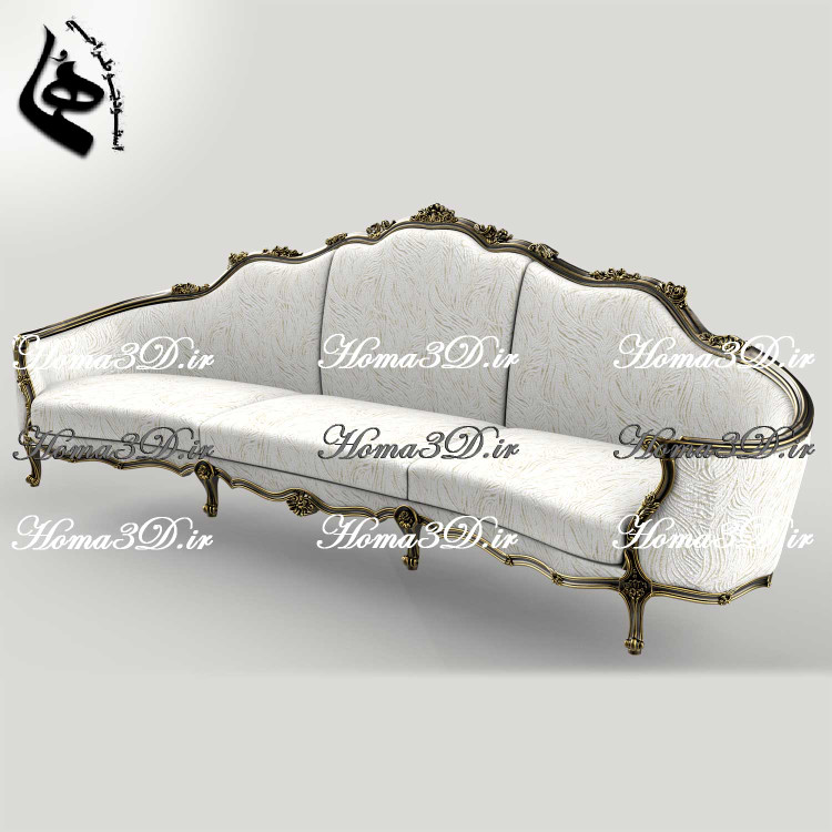 خرید و دانلود فایل طراحی ۳بعدی منبت کاناپه کینگ سایز ورساچ