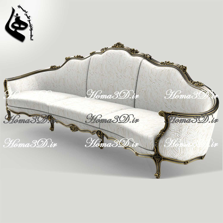 خرید و دانلود فایل طراحی ۳بعدی منبت کاناپه کینگ سایز ورساچ