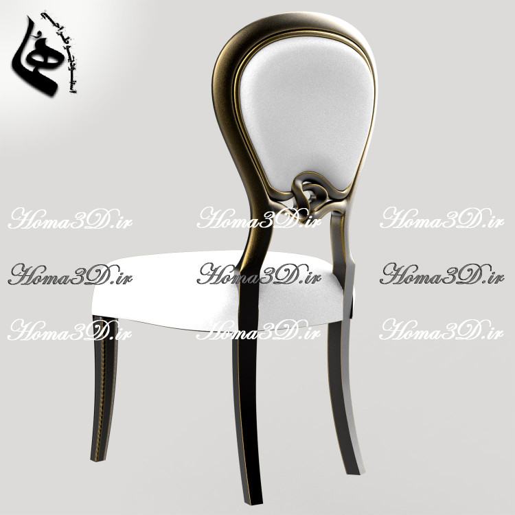 فایل طراحی 3بعدی مبلمان لوکس با فریم زیبا و انحنای خاص از سبک نئوکلاسیک