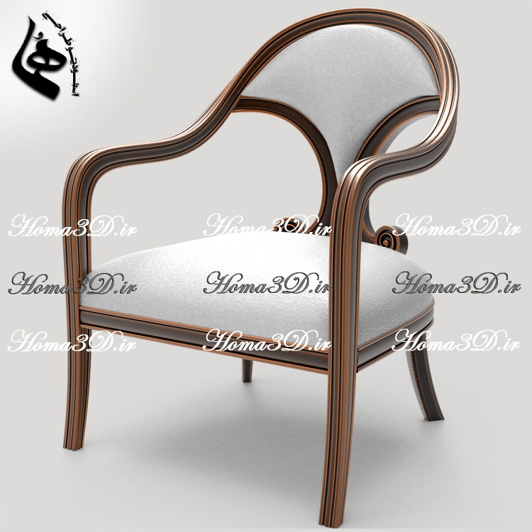مدل 3بعدی دانلودی مبل با سبک نئوکلاسیک با استاندارد طراحی در قالبکشی مبلمان