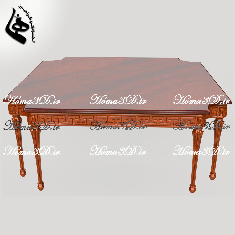 میز جلو مبلی با ایده ورساچ و طراحی سهبعدی منبت با کیفیت بالا