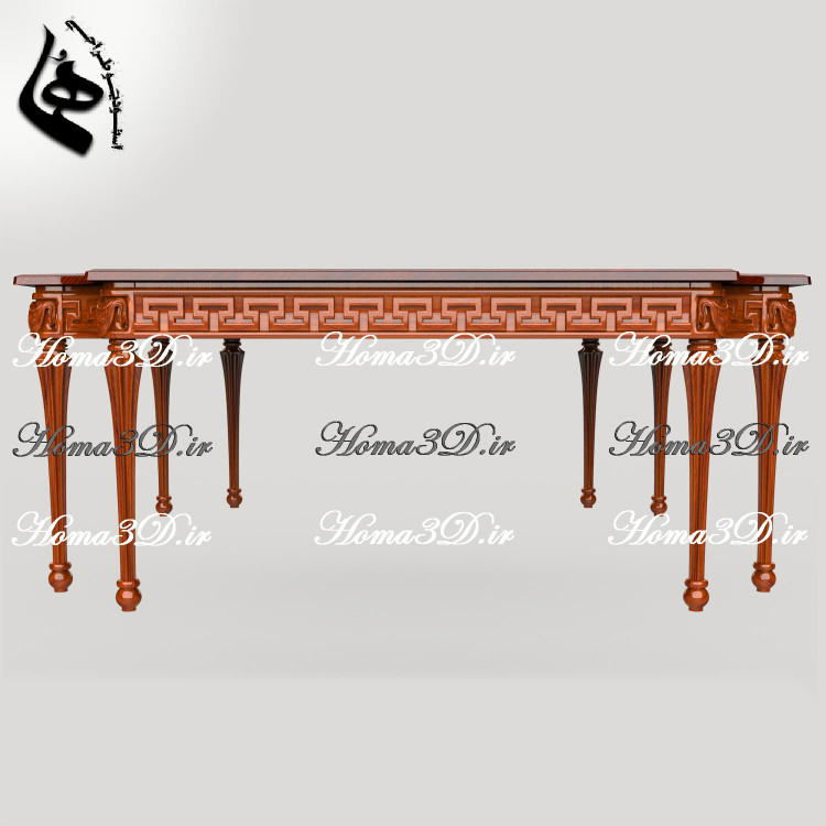 میز جلو مبلی با ایده ورساچ و طراحی سهبعدی منبت با کیفیت بالا