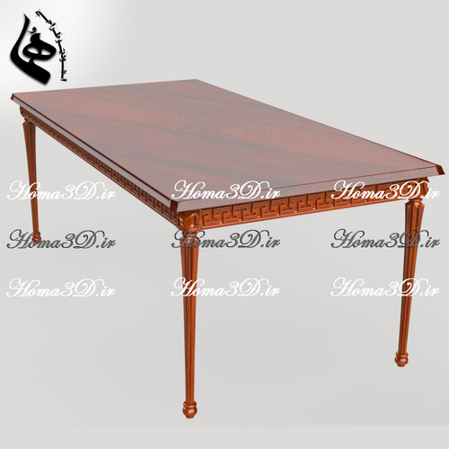 دانلود فایل طراحی میز ناهارخوری | فایل STL + قالب چوبگیری EPS,JPG | آماده تولید با CNC چوب