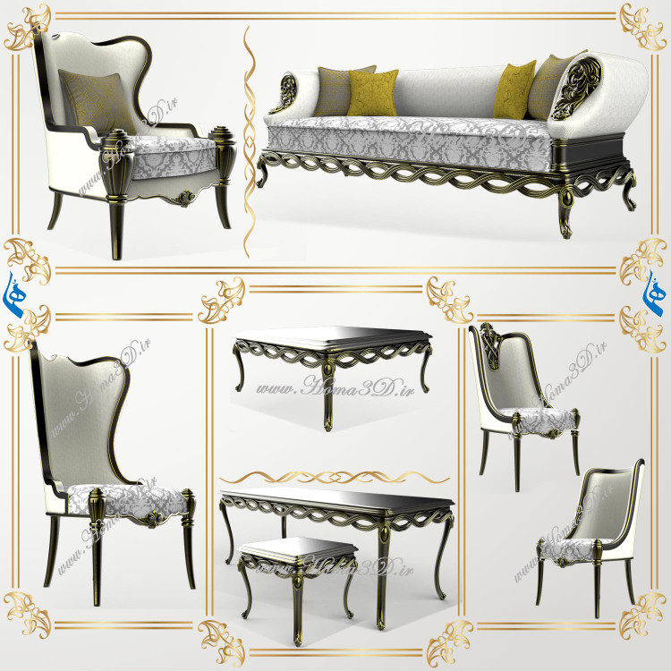 دانلود مدل سهبعدی بینظیرترین مبلمان جهان | جامعترین پکیج تولید و رندرینگ حرفهای