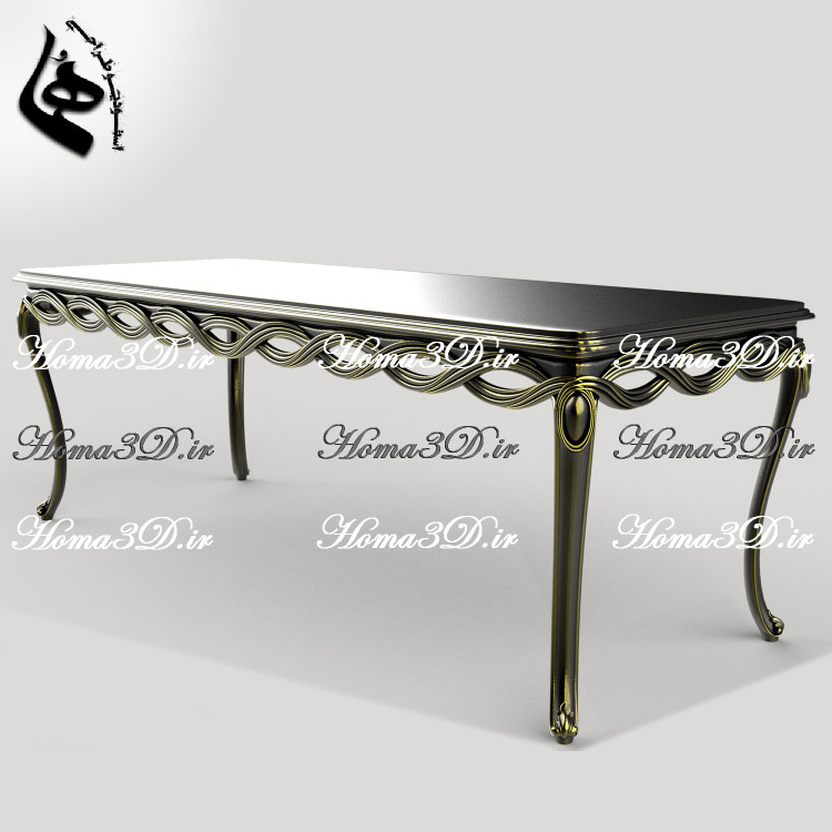 فایل STL میز ناهارخوری منبتکاری | طرحی کامل برای جیکگیری و اجرای بینقص روی CNC