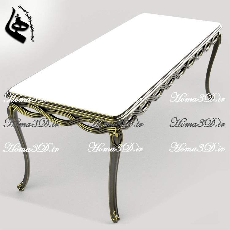 فایل STL میز ناهارخوری منبتکاری | طرحی کامل برای جیکگیری و اجرای بینقص روی CNC