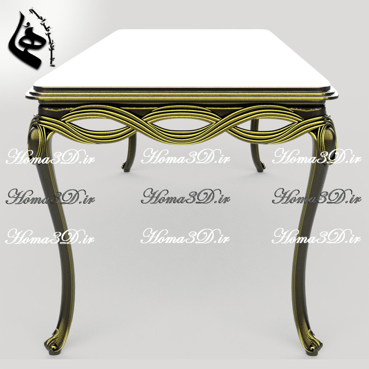 فایل STL میز ناهارخوری منبتکاری | طرحی کامل برای جیکگیری و اجرای بینقص روی CNC