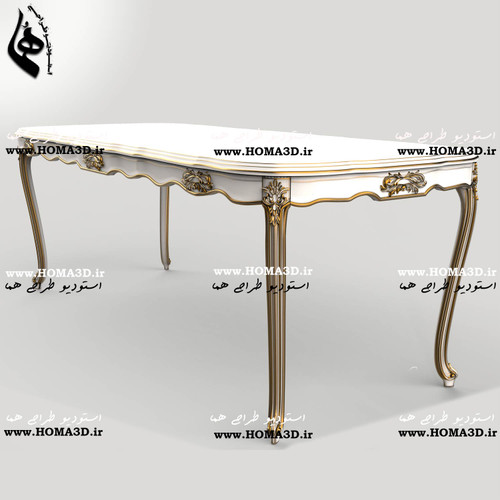 میز ناهارخوری با گل و برگ و طراحی سهبعدی ظریف و خاص و دوستداشتنی